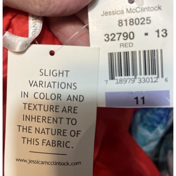 Jessica McClintock Gunne Sax Dress Womens Size 11 Red Prom Party Strapless - Picture 5 of 5